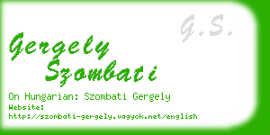 gergely szombati business card